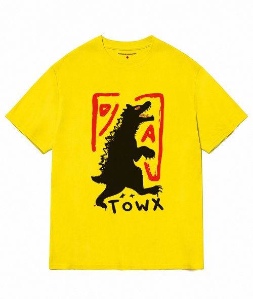 HR® 0036 black wolf short sleeved tshirt yellow 반팔티