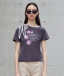 바이탈싸인(VITALSIGN) [LINE] Shoulder Strap Print T-shirt