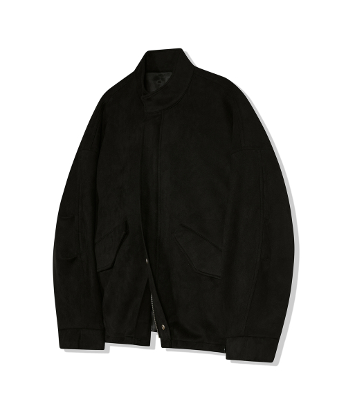 Замшевая куртка фиштейл на завязках 86-IRO233 Black
