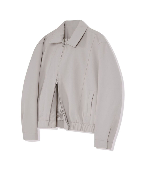 Блузон-жакет с изогнутой строчкой 86-IRO243 — Light Grey