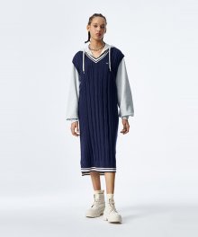 파인 케이블 스웨터 베스트 드레스 (T32D7WOP13TWT2DW5)