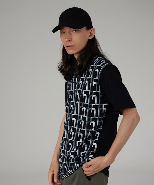 SIGNATURE BIG LOGO OVERFIT BALL CAP BLACK