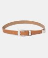 (M) western fake leather belt (T004_tan)