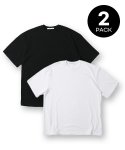 크리스첼로(CRISCELO) (공용) 무지 레이어드 티셔츠 2PACK - (블랙 / 화이트 20수 오버핏)