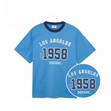 바시티 넘버 오버핏 반팔 티셔츠 LA (L.Blue)