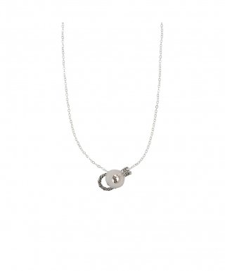 엔프프(NFF) white pendant layering necklace
