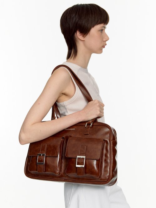 필인더블랭크(FILLINTHEBLANK) Trapezoid PK Shoulder Bag (marble)(brown) - 사이즈 & 후기 | 무신사