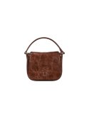 필인더블랭크(FILLINTHEBLANK) Crack Leather Micro Bag (brown)
