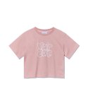 바잘(VARZAR) 그래피티 크롭 반팔 티셔츠 핑크