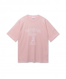 플라워 반팔 티셔츠 핑크