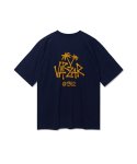 바잘(VARZAR) 팜트리 로고 반팔 티셔츠 네이비