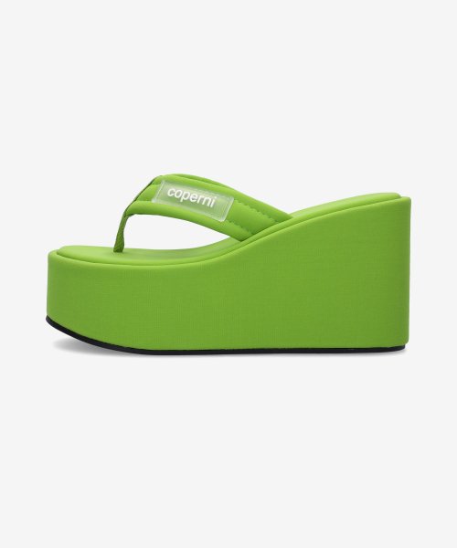 Neon green best sale platform sandals