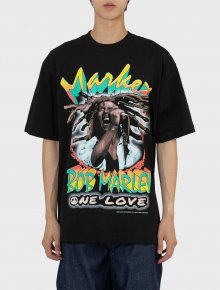 (U) 밥 말리 원 러브 티셔츠 블랙 BOB MARLEY ONE LOVE T-SHIRT BLACK