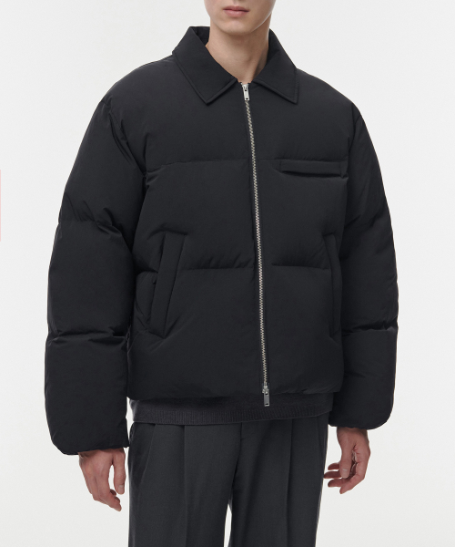 Короткий пуховик с воротником [Black]