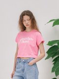 wave crop top - pink