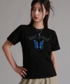 버터플라이 우먼 레귤러 베이직 티셔츠