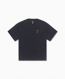 스타 쉐브론 체리 루즈핏 티셔츠 블랙 10025237-A01