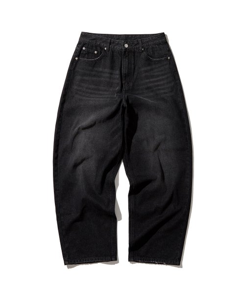 Винтажные широкие джинсы-балуны Black