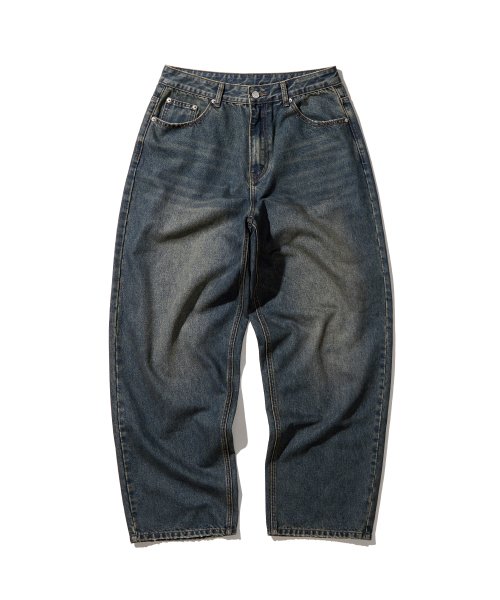 MUSINSA | 1993STUDIO Vintage Wide Balloon Denim Pants_Blue