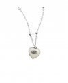 heart polish necklace_ivory