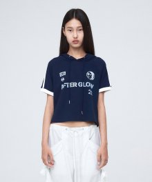 SPORTY TRACK HOODIE T-SHIRT NAVY