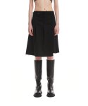 트렁크프로젝트(TRUNK PROJECT) Black Pleated Wrap Skirt