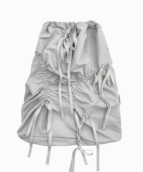 나체(NACHE) LIGHT SHIRRING GYM SACK LIGHT GRAY - 사이즈
