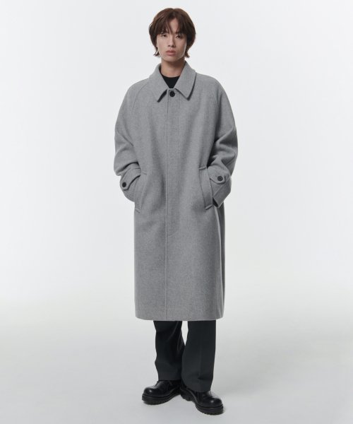 Свободное пальто бальмакаан из кашемира Heather Grey