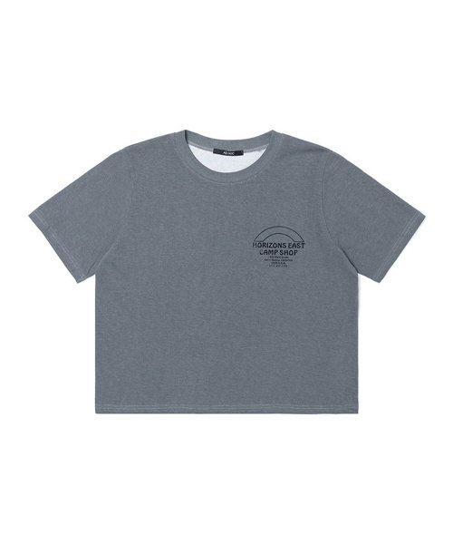 애드호크(ADHOC) 23 SS 여성 캠프크롭티셔츠 (GREY) - 59,000 | 무신사 스토어