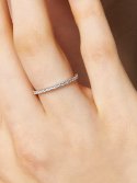 유니제이(UNI.J) Sleek Pave Silver Ring Ir219 [Silver]