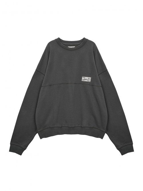 MUSINSA | MATIN KIM STITCH POINT LABEL SWEATSHIRT_CHARCOAL