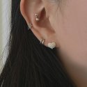 마이오믈렛(MY OMELET) [92.5 silver]타이니 하트 펄 귀걸이