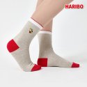 하리보(HARIBO) [SET] 패션 미들 삭스 토즈 골드베어 3P (여성용)