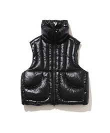 GLOSSY DUCK DOWN LIFE VEST-BLACK