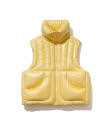 GLOSSY DUCK DOWN LIFE VEST-BUTTER