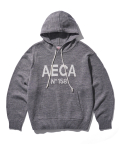 AECA BIG LOGO WOOL HOOD KNIT-GREY