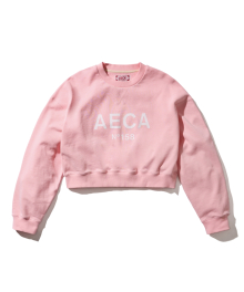 BIG LOGO CROP SWEAT-PINK/WHITE