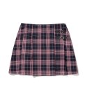 로씨로씨(ROCCI ROCCI) Check Pleats Mini Skirt [PINK]