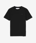 오프 화이트(Off White) 남성 디아그 탭 슬림 반소매 티셔츠 - 블랙 / OMAA027C99JER0011010