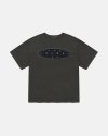 Starry pigment half T-shirts / Black charcoal