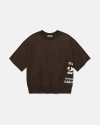 Vintage sweat half T-shirts / Brown