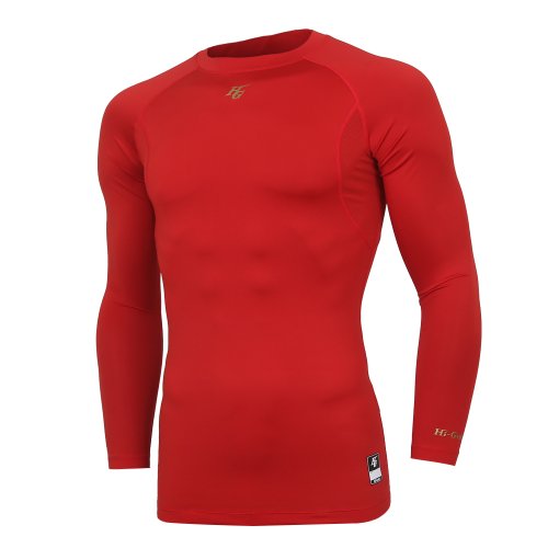 Базовый компрессионный рашгард с круглым вырезом (Red)