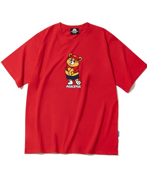 Musinsa Tripshion Shy Bear Graphic T Shirt Red