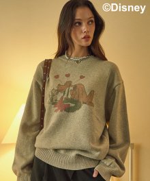 미키 마우스_프렌즈 스웨터(오버핏)-오트밀