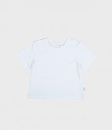 silket crop tee / off white