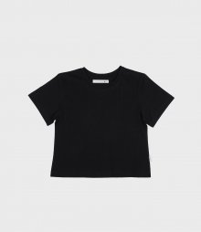 silket crop tee / black