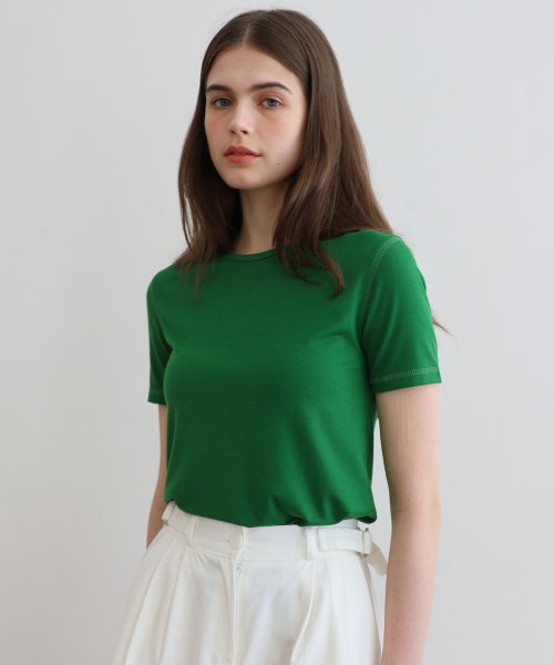 Coverstitch Tee in Green