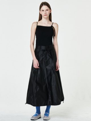 아코크(ACOC) Tucked String Skirt_Black
