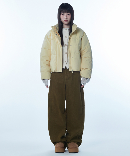 우먼즈 데일리 푸퍼 숏 패딩 재킷 [버터]