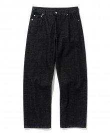 23fw comfort denim pants black one washed